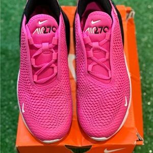 Nike Air 270 (Kids) Bright Pink Athletic Sneakers